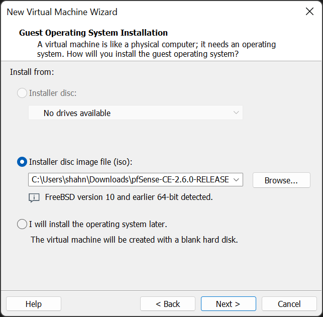 pfsense New VM