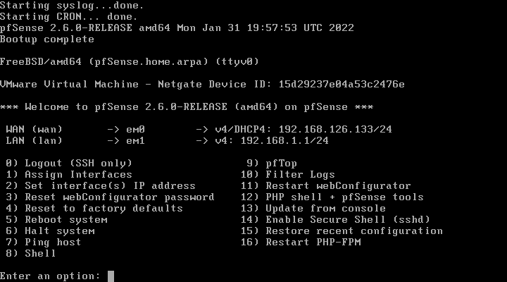 pfsense Configuration